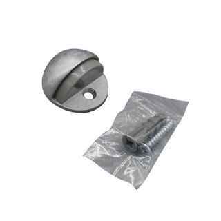 Oval Hooded Door Stop Satin Chrome