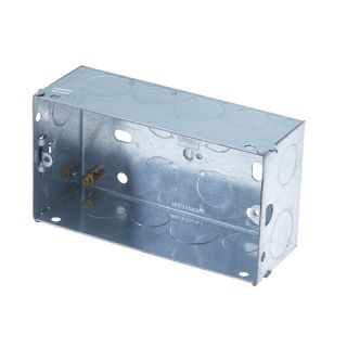 Metal Back Box 2 Gang 47mm
