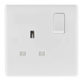 BG Nexus Switched Socket White 1 Gang 13A