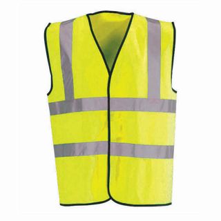 Hi-Vis Waistcoat Fluorescent Scotchtape Yellow XXL