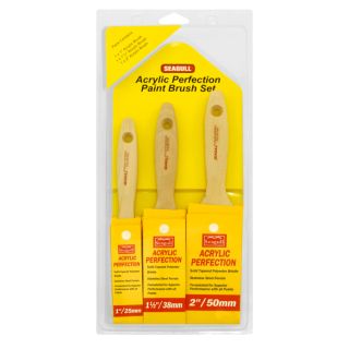SEAGULL Acrylic Perfection Brush - 3 Pack 1in, 1.5in, 2in