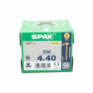 Spax Screws Flat Pozi Countersunk CSK 4x40mm