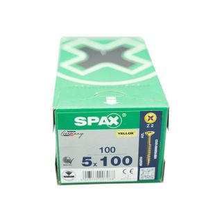 Spax Screws Flat Pozi Countersunk CSK 5x100mm