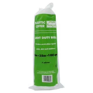 Seagull Plastic Dustsheet Light Duty 4m x 25m Roll