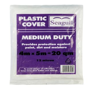 Seagull Plastic Dustsheet Medium Duty 4m x 5m