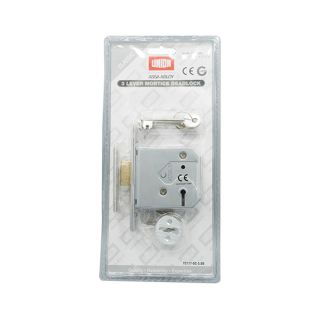 Union Mortice Deadlock 3 Lever Satin 3in