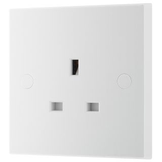 Unswitched Socket 1 Gang White 13A