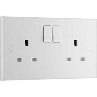 Shaver Socket Dual Output 115V - 230V White