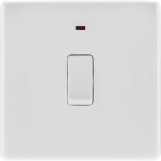BG NEXUS Double Pole Switch With Neon White 20A