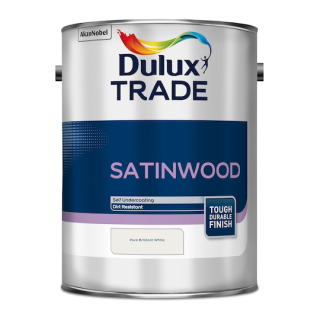 DULUX Trade Satinwood 5L B/White
