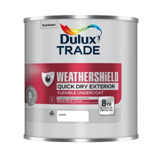 DULUX Trade Weathershield Q/D EXT Flexible Undercoat 1L White