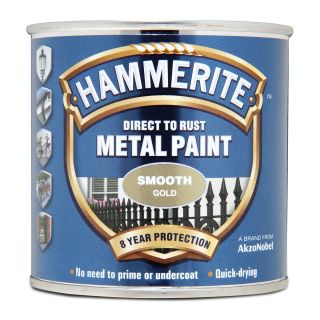 HAMMERITE Metal Paint - Smooth Finish 250ml Gold