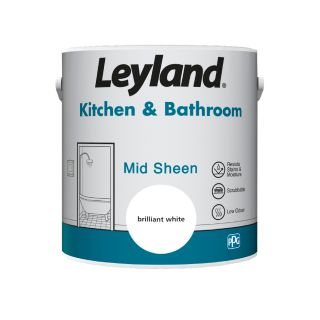 Leyland Kitchen & Bathroom Paint Brilliant White 2.5L