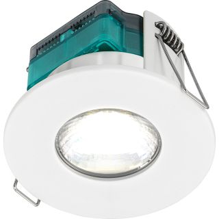 LUCECO Flat Fire-Rated Downlight Dimmable LED, 4000k, 550lm White 5W