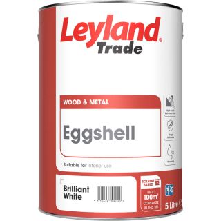 Leyland Trade Eggshell Paint Brilliant White 5L