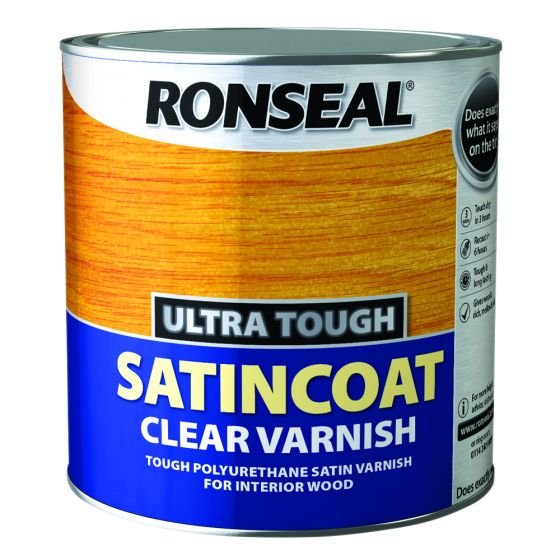 RONSEAL Ultra Tough Poly Varnish - Clear 2.5L  Satin