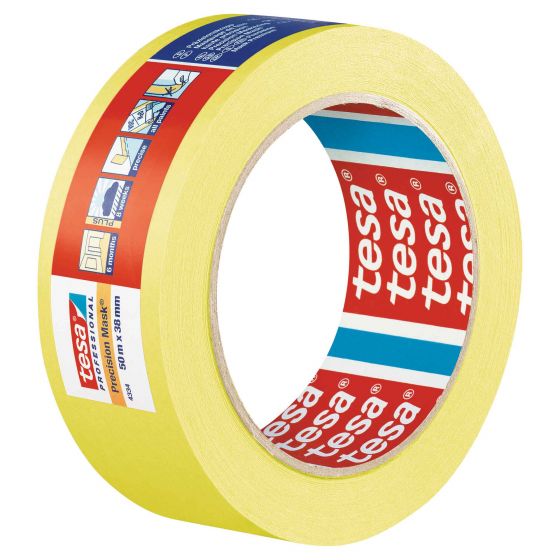 Tesa Precision Masking Tape Yellow 50mm x 50m Roll