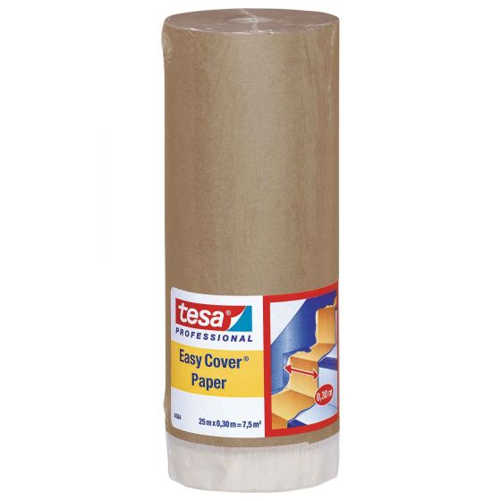 Tesa Easy Cover Paper Masking Tape Brown 300mm x 25m Roll