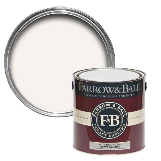 Farrow and Ball Estate Emulsion All White No.2005 2.5L