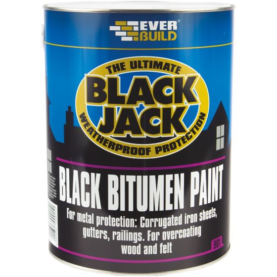 Everbuild Black Jack Bitumen Paint Black 5L