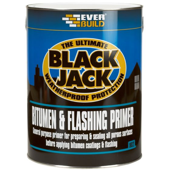 Everbuild Black Jack Bitumen Flashing Primer Paint Black 1L