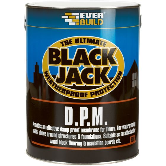 Everbuild Black Jack Bitumen Damp Proofing Membrane Black 5L