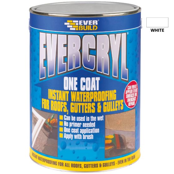 Everbuild Evercryl One Coat Roof Repair White 5kg