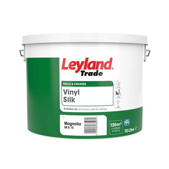 Leyland Trade Vinyl Silk Emulsion Paint Magnolia 10L