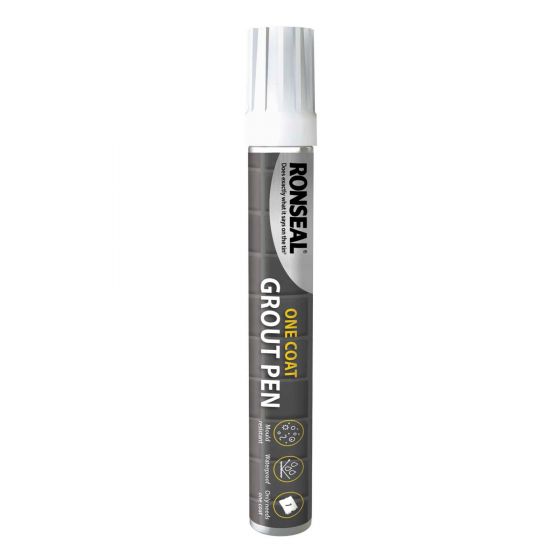Ronseal One Coat Grout Pen Brilliant White 15ml