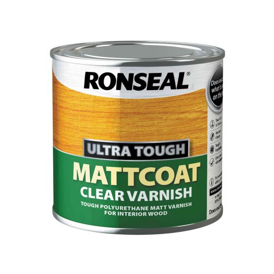 Ronseal Ultra Tough Clear Varnish Matt Coat 250ml