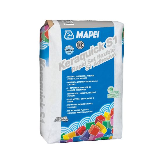 MAPEI Tile Adhesive KERAQUICK Rapid Set S1 10kg White