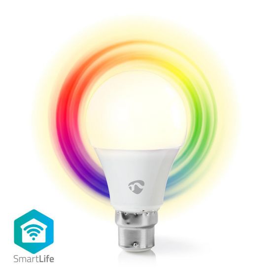 Nedis LED Light Bulb WiFi Smart GLS B22 6w Colour
