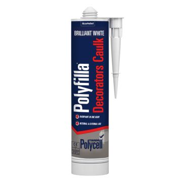 POLYCELL Dec Caulk Flexible Polyfilla 380ml B/White