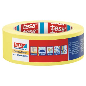 Tesa Precision Masking Tape Yellow 38mm x 50m Roll