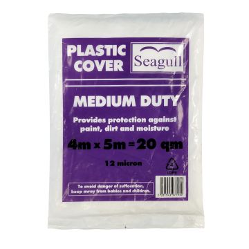 Seagull Plastic Dustsheet Medium Duty 4m x 5m