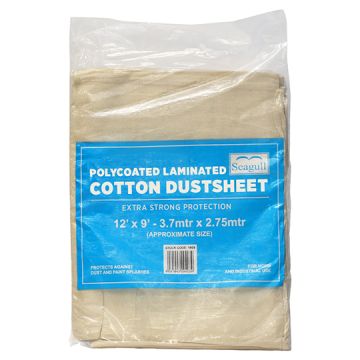 Seagull Polycoated Cotton Laminated Dustsheet 12ft x 9ft