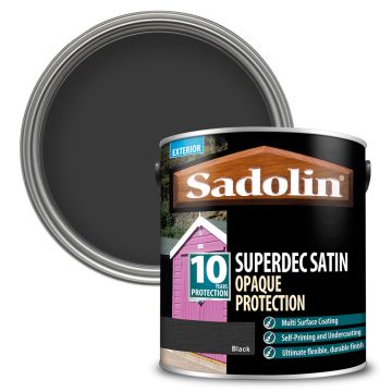 SADOLIN Superdec Opaque Wood Protection Satin Black 2.5L