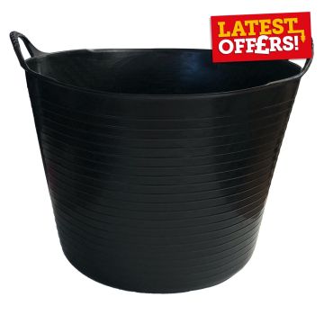Gorilla Flexible Tub Bucket Black 38L