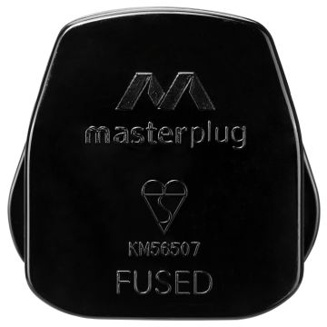 Plastic Plug With 13A Fuse Black