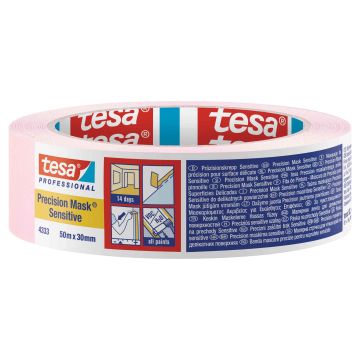 Tesa Precision Masking Tape Sensitive Pink 38mm x 50m Roll