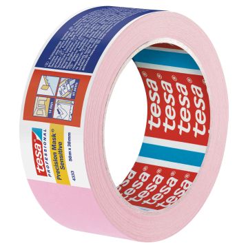 Tesa Precision Masking Tape Sensitive Pink 38mm x 50m Roll