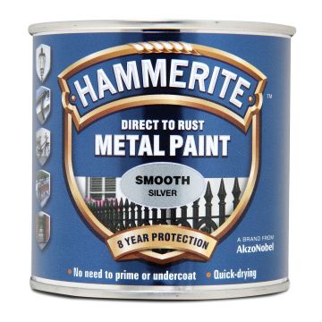 HAMMERITE Metal Paint - Smooth Finish 250ml Silver