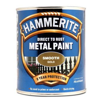 HAMMERITE Metal Paint - Smooth Finish 750ml Gold
