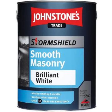 Johnstones Stormshield Smooth Masonry Brilliant White 2.5L
