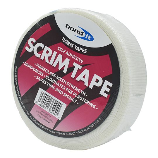Self Adhesive Plasterboard Scrim Joint Tape 50mm x 90m Roll Leyland SDM