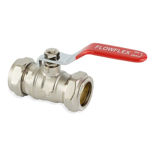 Red Primaflow Lever Ball Valve 15mm 