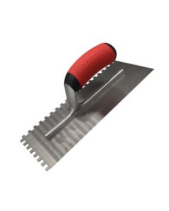 Trade Notched Square Trowel Soft Grip 7mm Teeth 11in x 4.5in