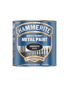 Hammerite Metal Paint Smooth Finish Black 750ml