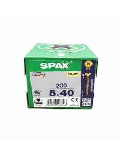 Spax Screws Flat Pozi Countersunk CSK 5x40mm