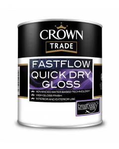 Crown Trade Fast Flow Quick Dry Gloss White 1L